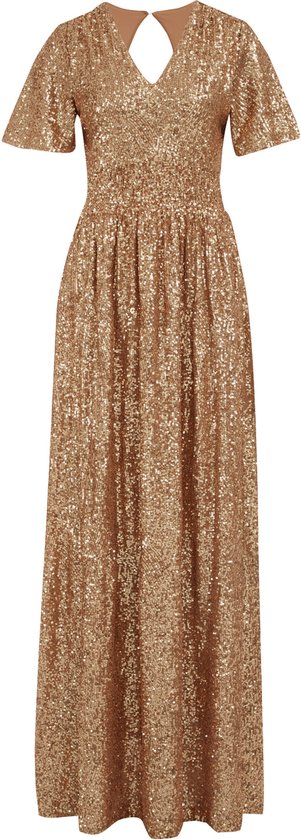 WE Fashion Dames maxi jurk met pailletten