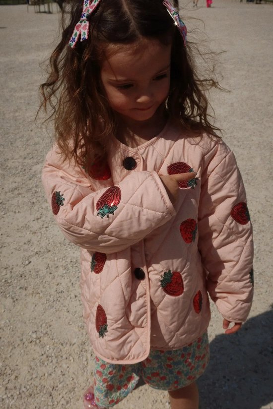Konges Slojd Flora Jacket Vestes Filles - Veste d'été - Rose clair - Taille 86