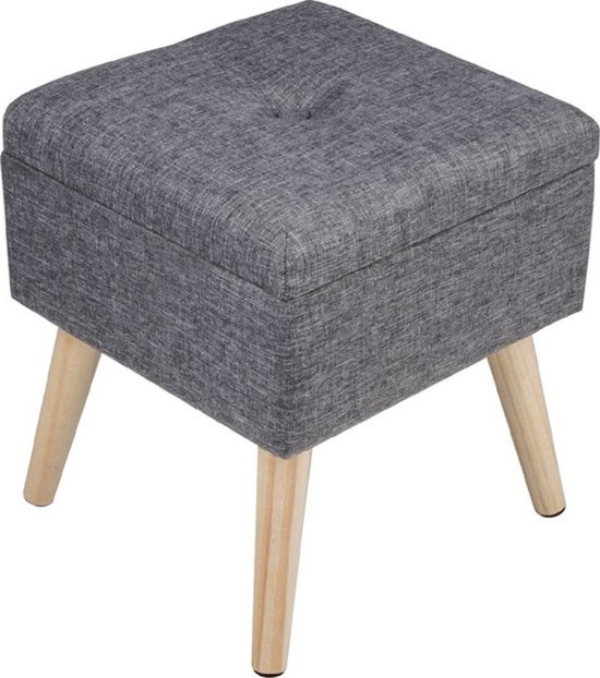 Dobbelstenen Ontwerp Poef, Zacht, Comfortabel En Stevig Massief Houten Kubus Bodemkruk Eenvoudige Poef Creatieve Make Upkruk Geschikt Voor Thuis Woonkamer Bed