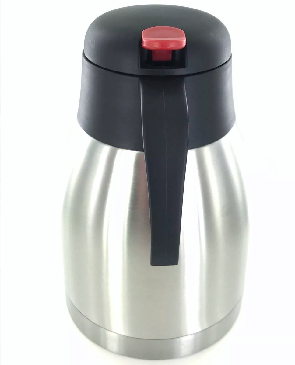 Tobeyz - 1.5L Dubbelwandige RVS Thermoskan – Warm & Koud Isolerend – Luxe Isoleerkan met Handige Schenkknop / Drukdop – Ideaal voor Thuis, Kantoor & Outdoor Gebruik – Thee, Koffie Thermoskan - Zilver