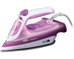 Braun FreeStyle 3 FI 3124 - Stoomstrijkijzer - Vermogen 2400 W - Constante stoom 45 g/min - Persen 200 g/min - SuperCeramic-zoolplaat