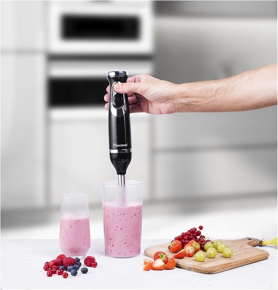 Bestron Staafmixer 600W - ASMS600 - 2 Snelheden - Incl hakmolen, mixer - Zwart van Bestron — afbeelding 2
