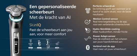 Philips Shaver i9000 Prestige Elektrisch Scheerapparaat Voor Mannen - Met Quick Clean Pod & Baardstyler- Zwart - XP9200/33