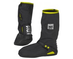 Zwart met neon geel hoge regenoverschoenen (Shoe Cover) van Perletti S