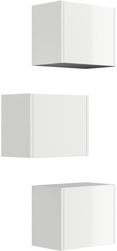 Vicco Badkamermeubel Detmold, Wit hoogglans/goud power eiken, 35 x 190 cm met 2 deuren en een lade