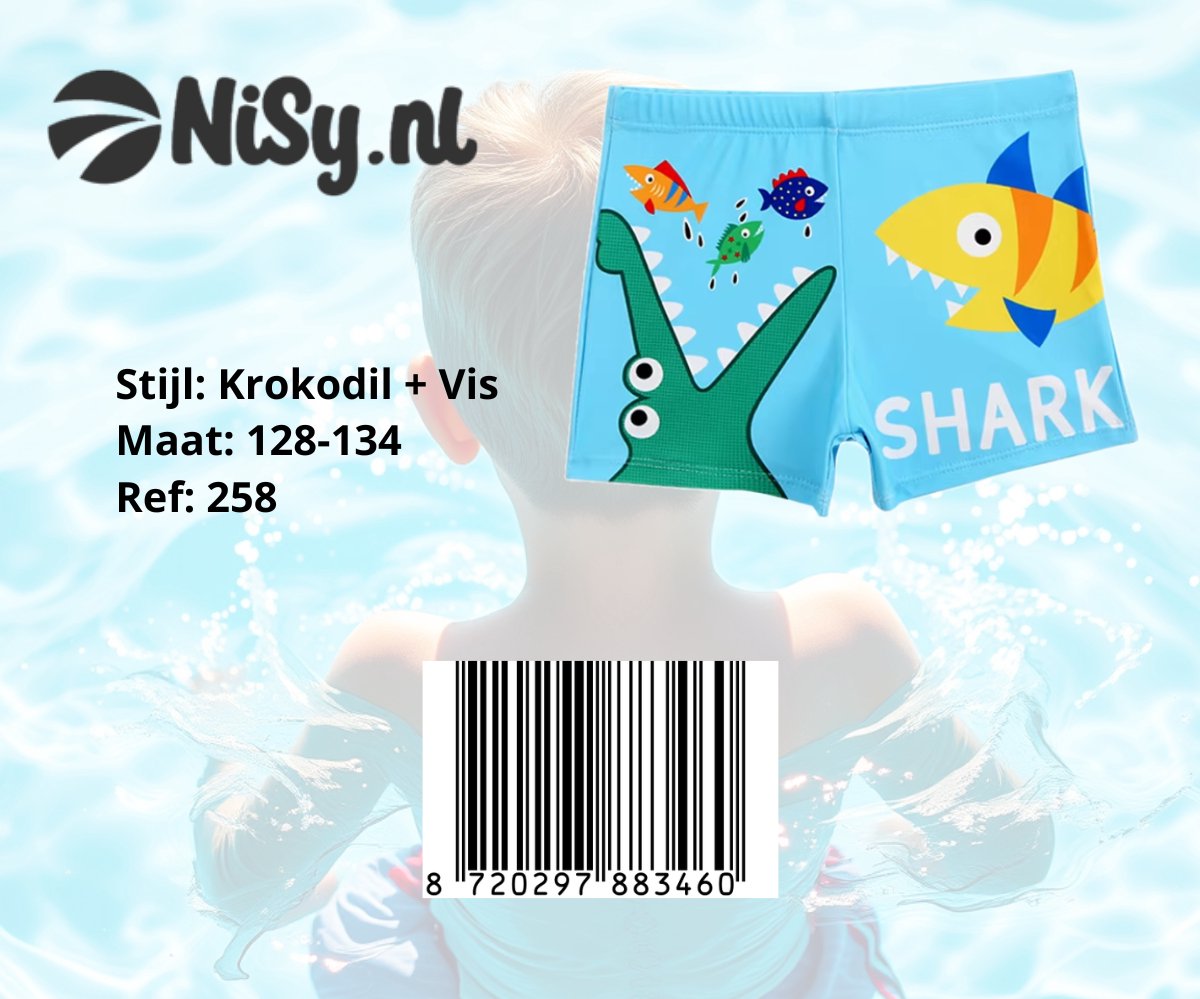 NiSy.nl Krokodil + Vis Zwembroek | Zwemshort | Jongens | — afbeelding 6