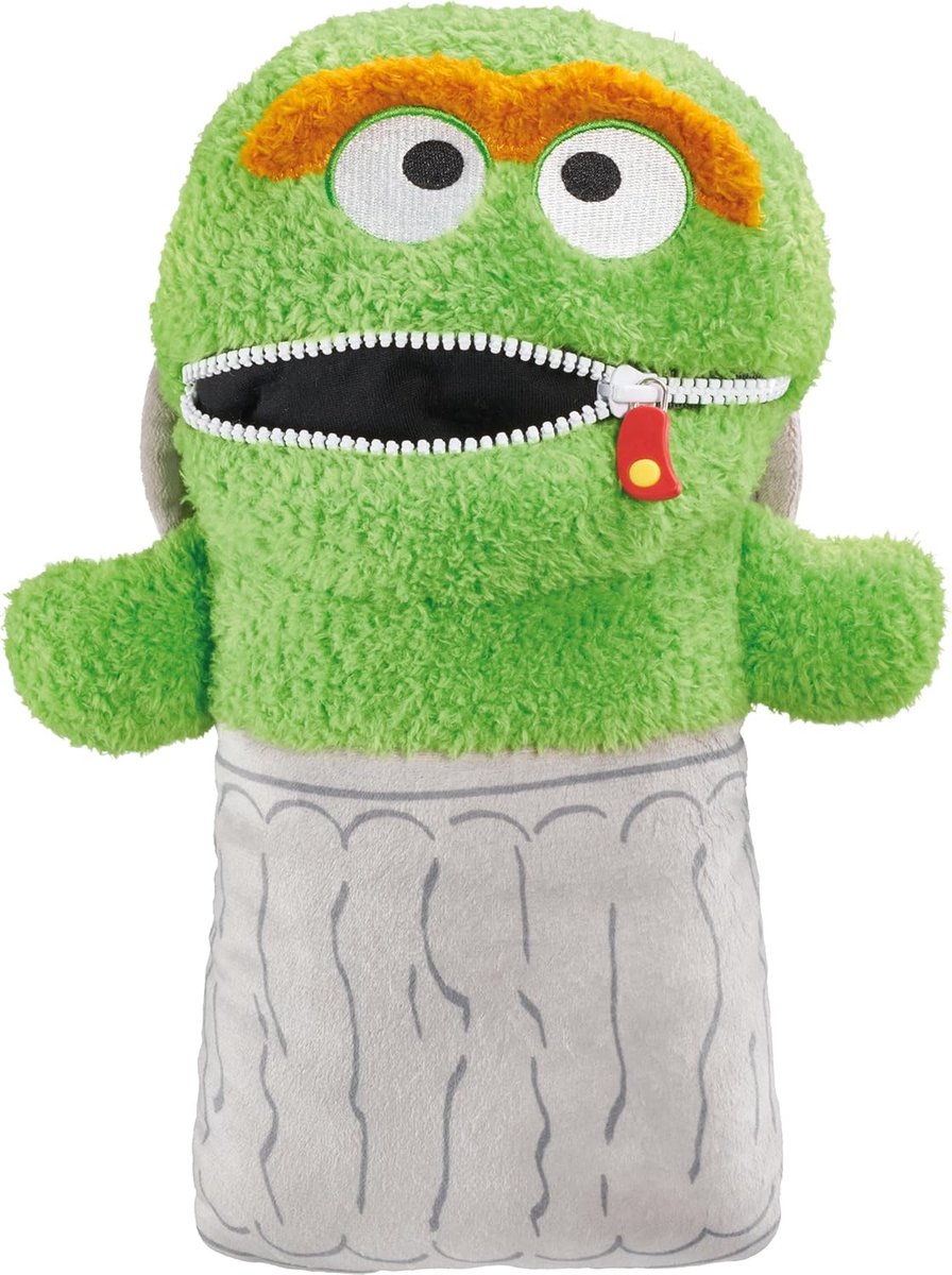 Schmidt Spiele Zorgenvriendje Oskar Sesame Street (29 cm) – Zachte Knuffel die Kinderen Helpt Zorgen, Angsten & Gevoelens te Verwerken | Met Ritssluiting voor Geheimen | Troost, Comfort & Geruststelling | Geschikt vanaf 0 Jaar | Ideaal Cadeau