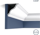 Corniche Moulure Cimaise Orac Decor C333F LUXXUS flexible Décoration de stuc Profil décoratif pour mur 2 m
