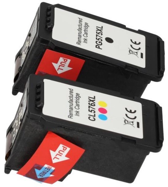 ANKINK Compatibel Inktcartridge Vervanging voor PG 575XL CL 576XL voor Canon 575 576 XL voor TS3550i TS3551i TS3750i TS3751i TS3752i TR4750i TR4751i TR4755i TR4756i Zwart Kleur 2 Pack