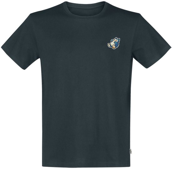 Pokémon - Pixel Snorlax T-Shirt - L - Blauw