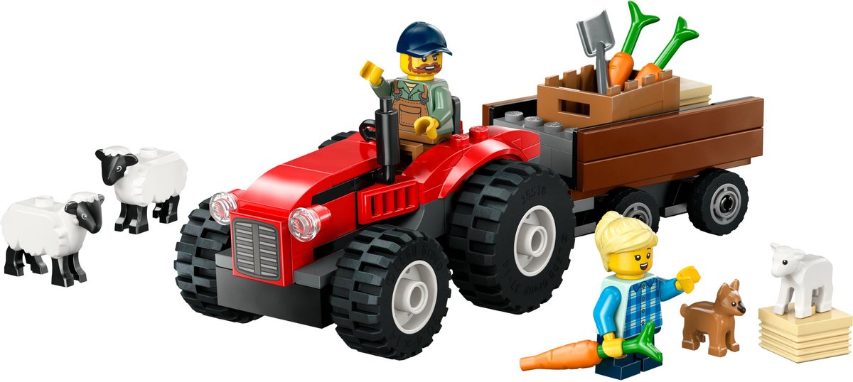 LEGO City Rode tractor met aanhanger en schapen - 60461 — afbeelding 9