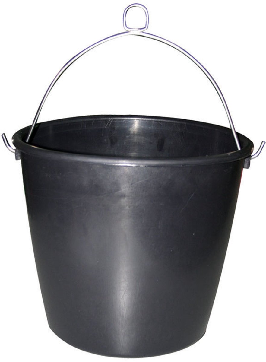BREG Rubberen puts met aluminium handvat - Inhoud 7,5 liter