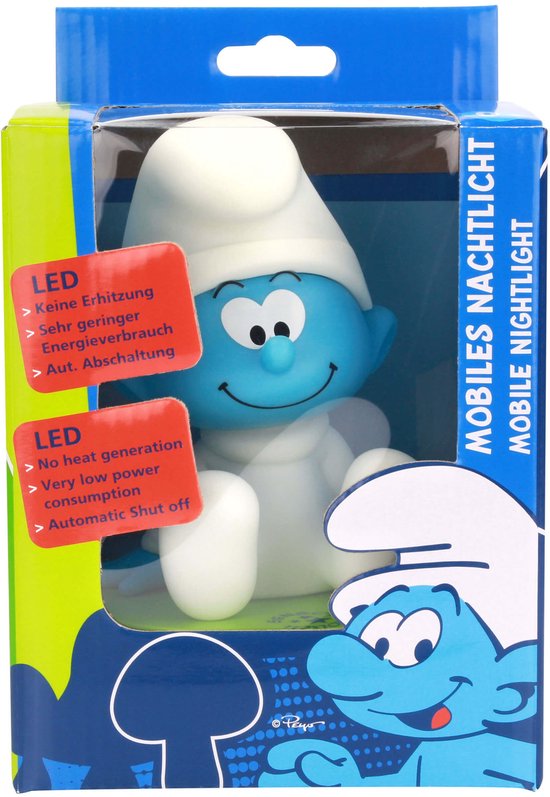 ANSMANN - De SMURFEN - mobiel kinder nachtlampje - Baby Smurf - oriëntatielampje - helpt kinderen te gaan slapen - met automatische aan uit functie" van Ansmann — afbeelding 3