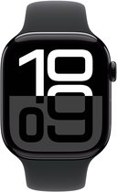 Bol.com Apple Watch Series 10 - Wifi - 46mm - Zwarte Aluminium Case met Zwart Sportbandje - M/L aanbieding
