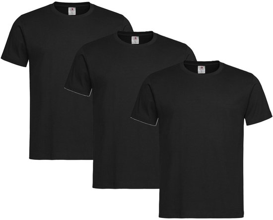 T-shirt basique Zwart col rond homme - 3x - 100% coton - sous-vêtement, taille : XL