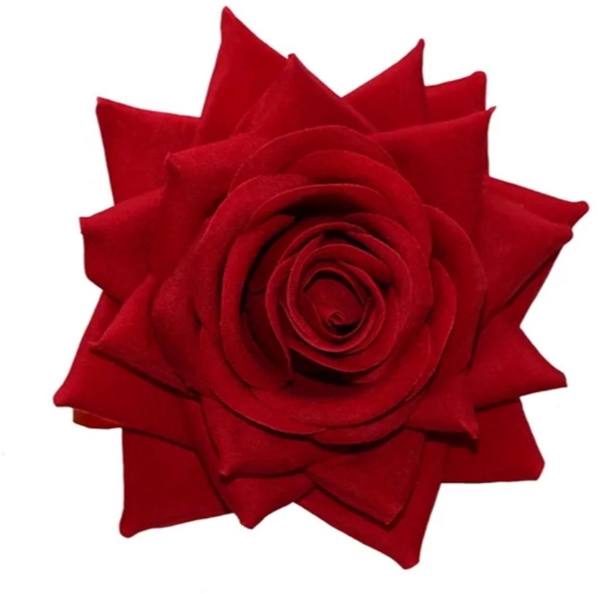 Esme Red Large Velvet Rose Hair Flower
