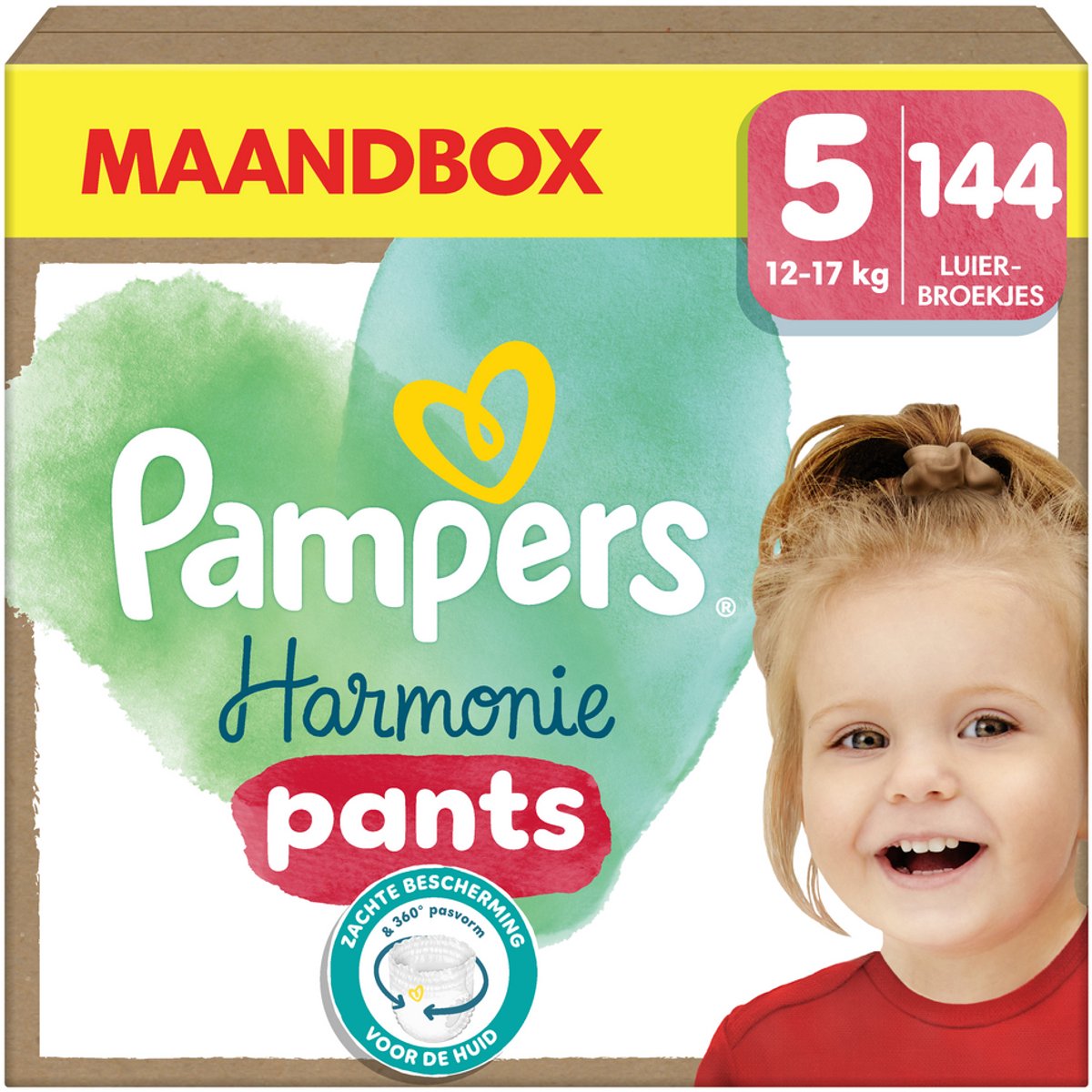Pampers Harmonie Pants Maat 5 - 144 Luierbroekjes - 12kg tot 17kg - Maandbox