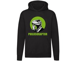 Dinosaurus Philosoraptor Hoodie - wetenschap - filosofie - student - nerd - meme - grappig - trui - unisex