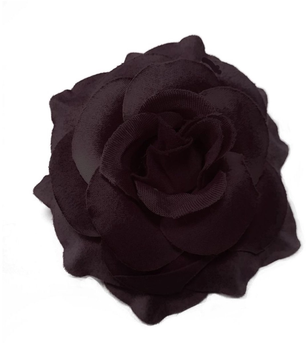 Haar Bloem Clip Roos Zwart