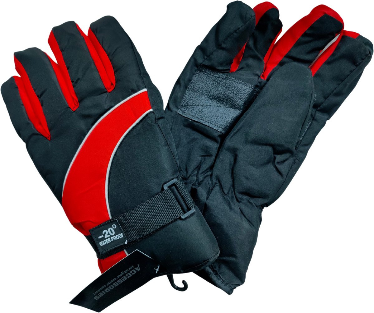 Handschoen -20 water-proof rood/zwart