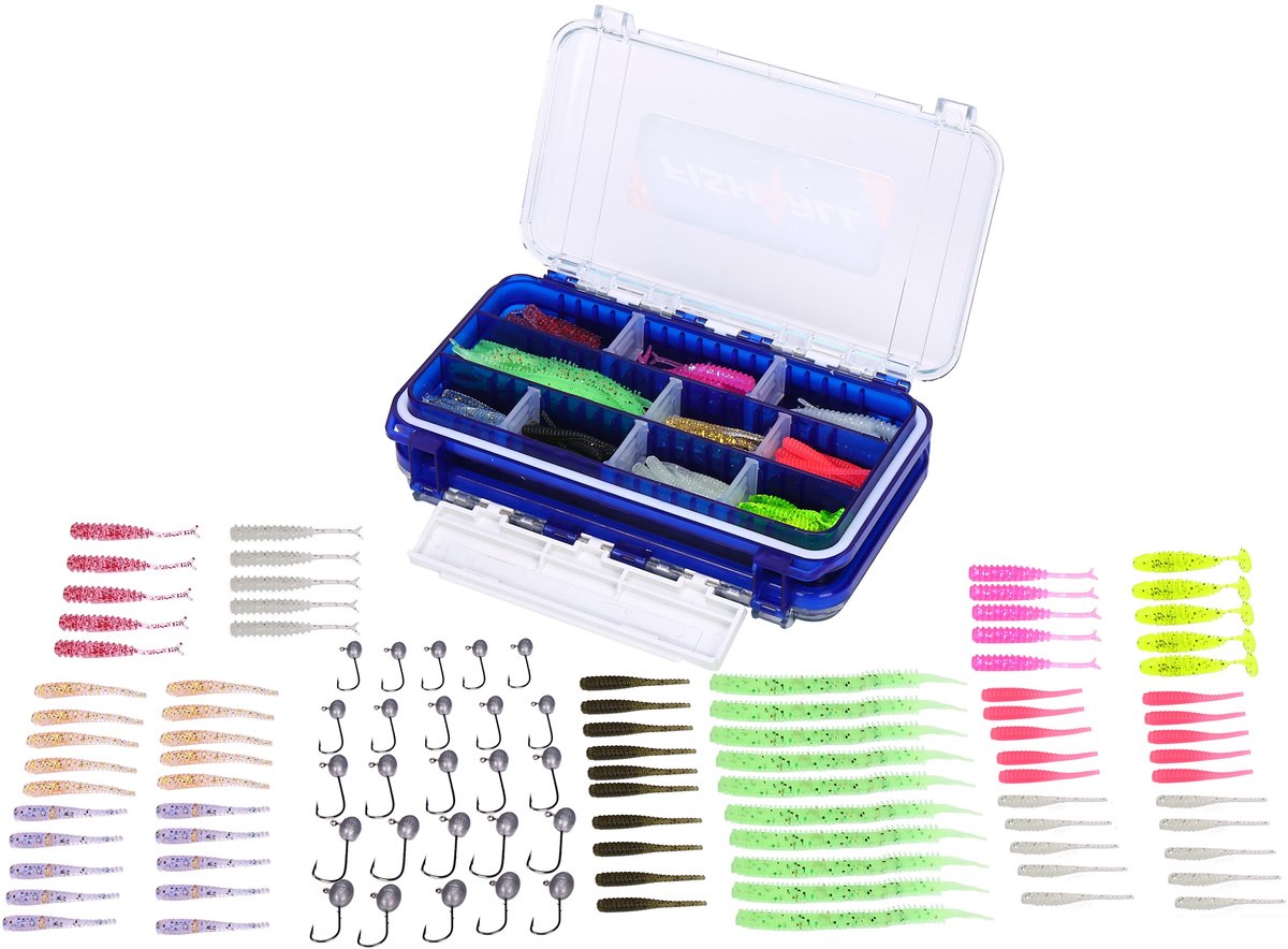 Fish4All Small Softbait Kit (105pcs) | Shad