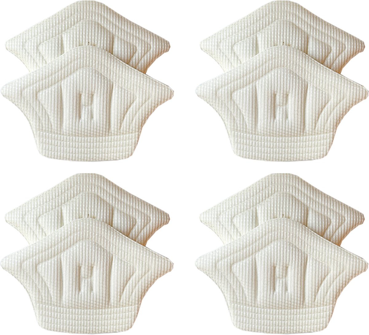 Sodrai Hielzooltjes | 8 stuks | Kleur Wit/Beige | Hielzool | Hakbeschermers | Premium Hielbeschermers | Anti-slip | Schoenmaat Universeel | Hiel beschermers |Hielkussens |