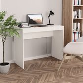 Bol.com vidaXL Bureau 90x40x72 cm - Wit Bewerkt Hout Modern Bureau - Bureau Wit - Houten Bureau - Compact Bureau - Laptop Tafel aanbieding
