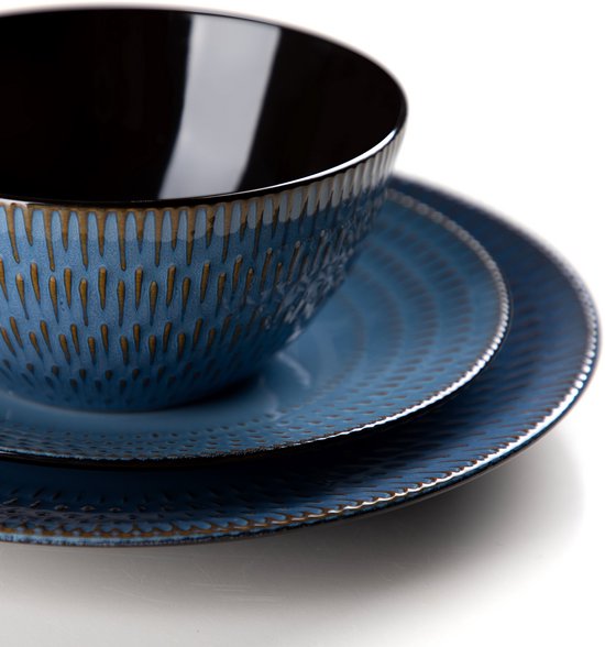 Morencia Serviesset - 48 delig - 8 persoons - Sky blauw - Dinerborden - Bordenset - Diepe borden - Ontbijtborden - Servies - Keukenservies — afbeelding 5