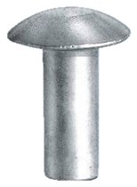 20 stuks messing koperen klinknagels set voor leren boekbinderij met platte kop en sleufschroeven (8 mm