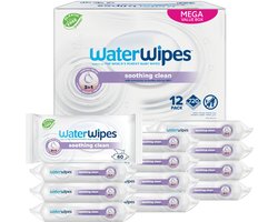 WaterWipes Sensitive Soothing Babydoekjes - 99% Water - 12 x 60 - 720 Billendoekjes