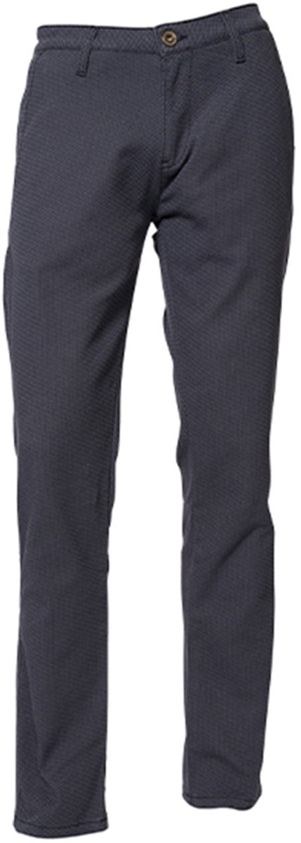 ROKKER Tweed Chino Tapered Slim Blauw - Broek