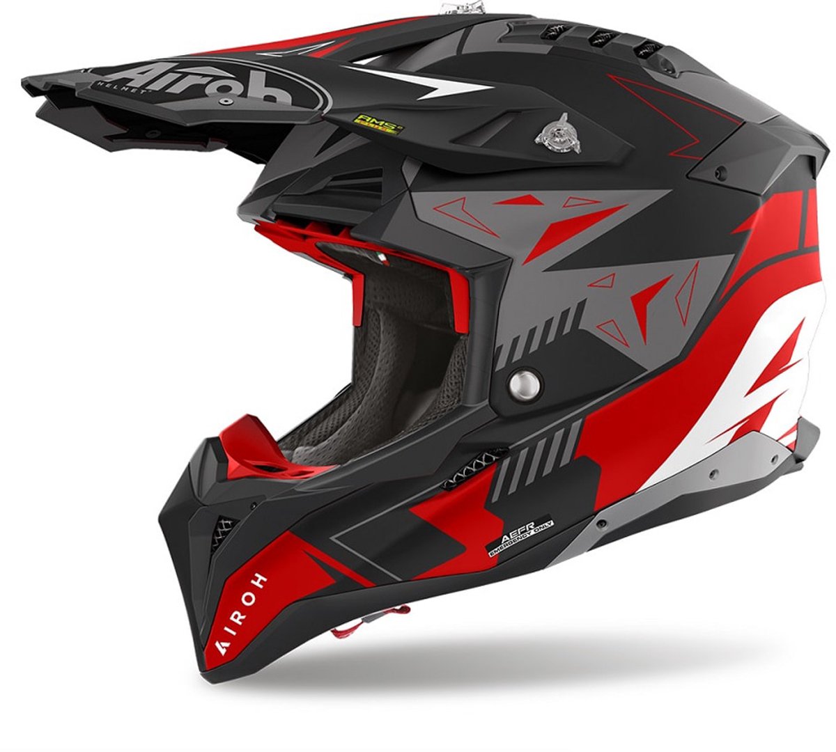 Airoh Aviator 3 Spin Rood Mat Offroad Helm - Maat S - Helm