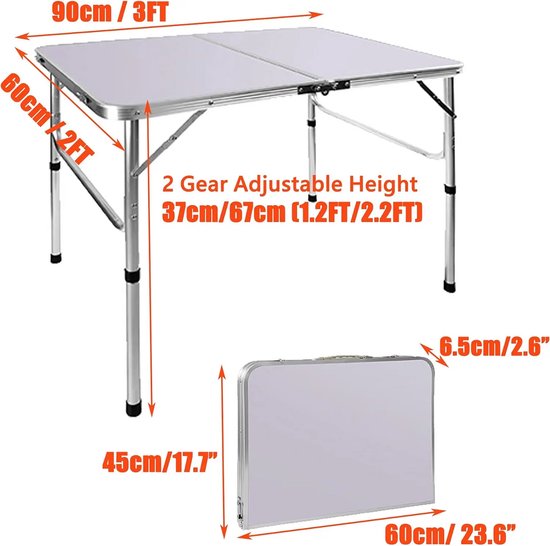 Betaalbare Goederen® picknicktafel inklapbaar - RVS - picknicktafel opklapbaar - camping - tuin - picknick tafel - picnicktafel van Betaalbare Goederen — afbeelding 3