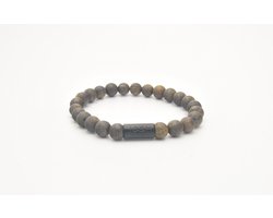 Josh-9313-Armband-Mat bruin-Heren-20,5cm