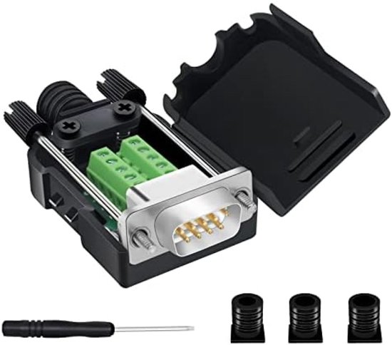 Connettori DP9 Maschio D-Sub Ganasome - 9 Pin PCB Con Vite 180&deg;, 5 Pezzi