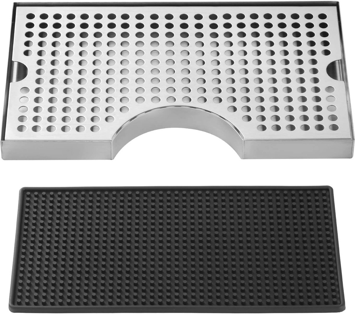 My Ninki ® Roestvrijstalen Bierdruppelbak Met Antislip Rubberen Pad Voor Bar En Keuken Gebruik