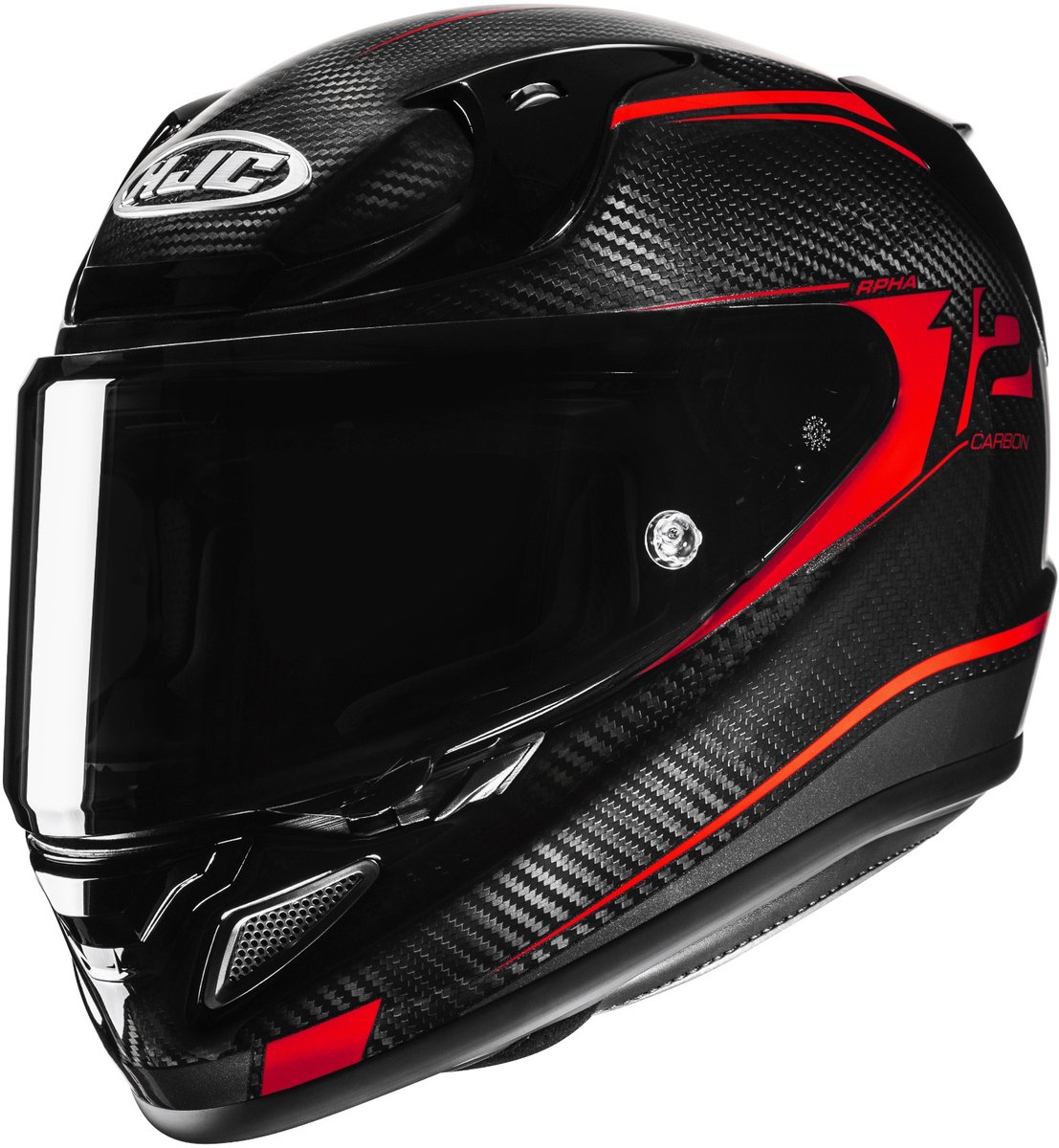 HJC RPHA 12 Carbon Keres Zwart Rood Integraalhelm - Maat S - Helm