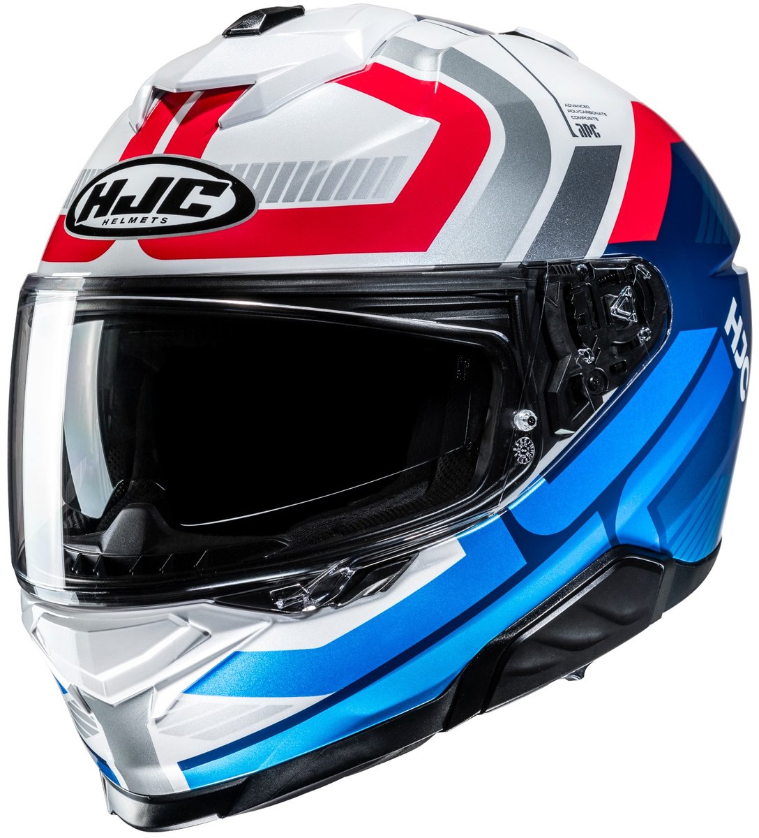 HJC i71 Viz Wit Rood Blauw Integraalhelm - Maat M - Helm