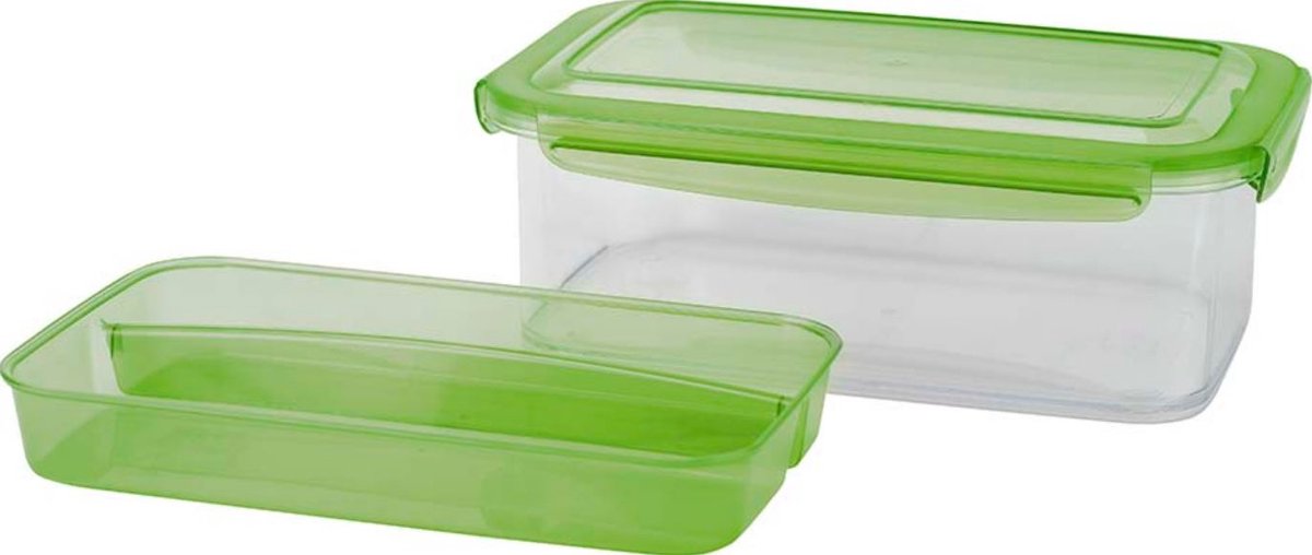 TRITAN LUNCHBOX GROEN 1,9L PLATEAU-BESTE K-24X15.2XH8.8CM