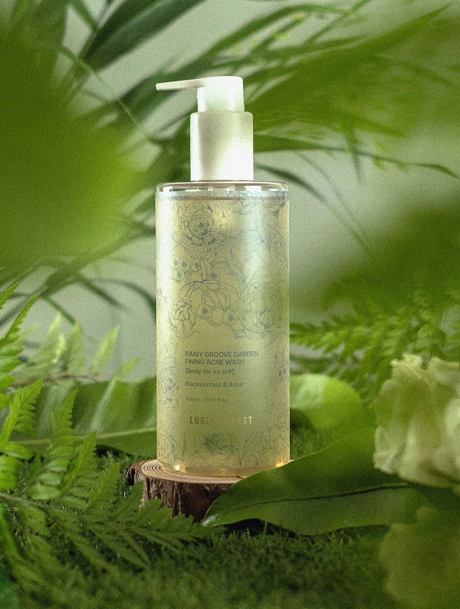 Login Forest - Rainy Groove Garden – Fining Acne Wash Body for us Earth - Exfoliating - Moisturizing - Hypoallergenic - Free from SLES