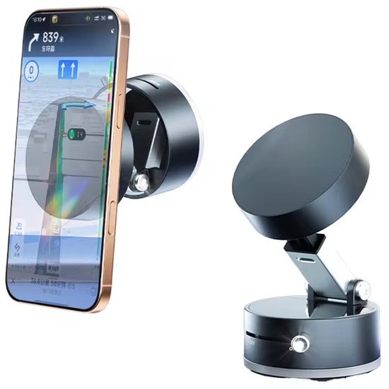 Support Téléphone Voiture Magnétique à Ventouse Double Face WYDDSX – Noir, Compact, Compatible Universel
