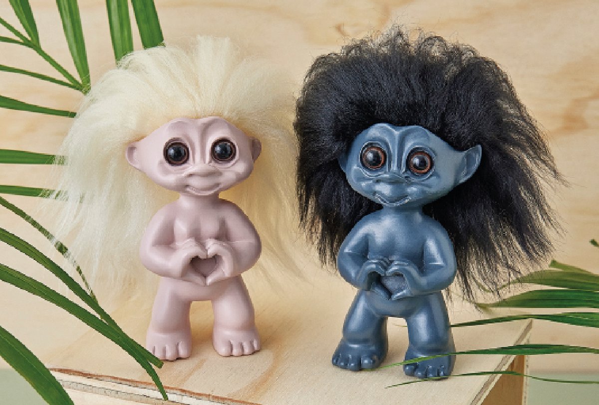 Lykketrold Familie Grandam Good Luck Troll H15 cm, Grootvader - Kerstfiguren en -kabouters