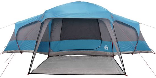 vidaXL - Familietent - met - verandakoepel - 9-persoons - waterdicht - blauw van Vidaxl — afbeelding 3