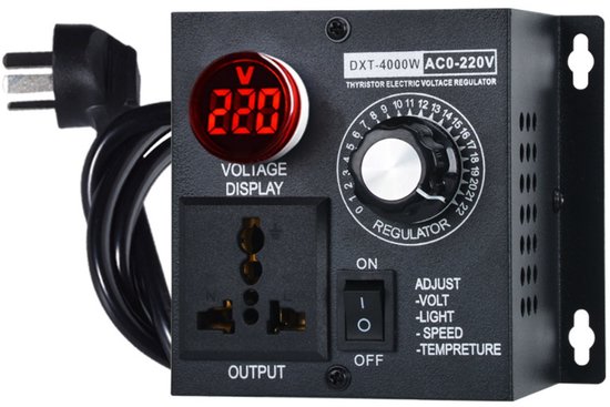 Weytoll Gelijkspanningsregelaar AC220V 5000W draagbare eenfasige Weytoll Gelijkspanningsregelaar AC220V 5000W draagbare eenfasige