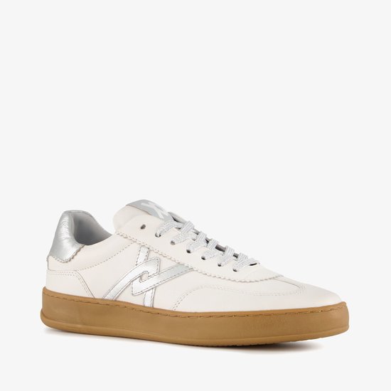 Hush Puppies leren dames sneakers metallic zilver - Maat 39 - Uitneembare zool