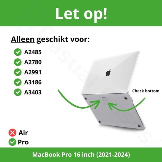 Lunso - MacBook Pro 16 pouces M1/M2 (2021-2023) - Housse coque - Aciano Azul