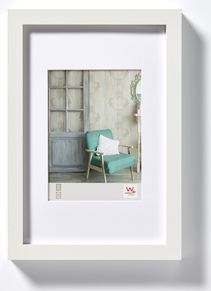 Walther Stockholm - MDF Houten lijst- Fotoformaat 18x24 cm - Wit