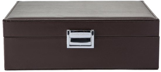 Collection Emilie - boîte de rangement - marron - boîte de rangement de luxe pour bijoux et accessoires - taille moyenne
