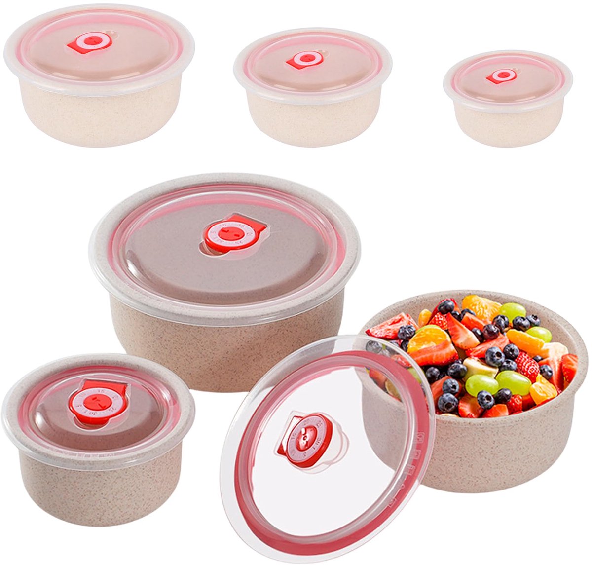 My Ninki ® Moderne Multifunctionele Vershouddozen Set met Innovatief Ontwerp voor Magnetron en Oven