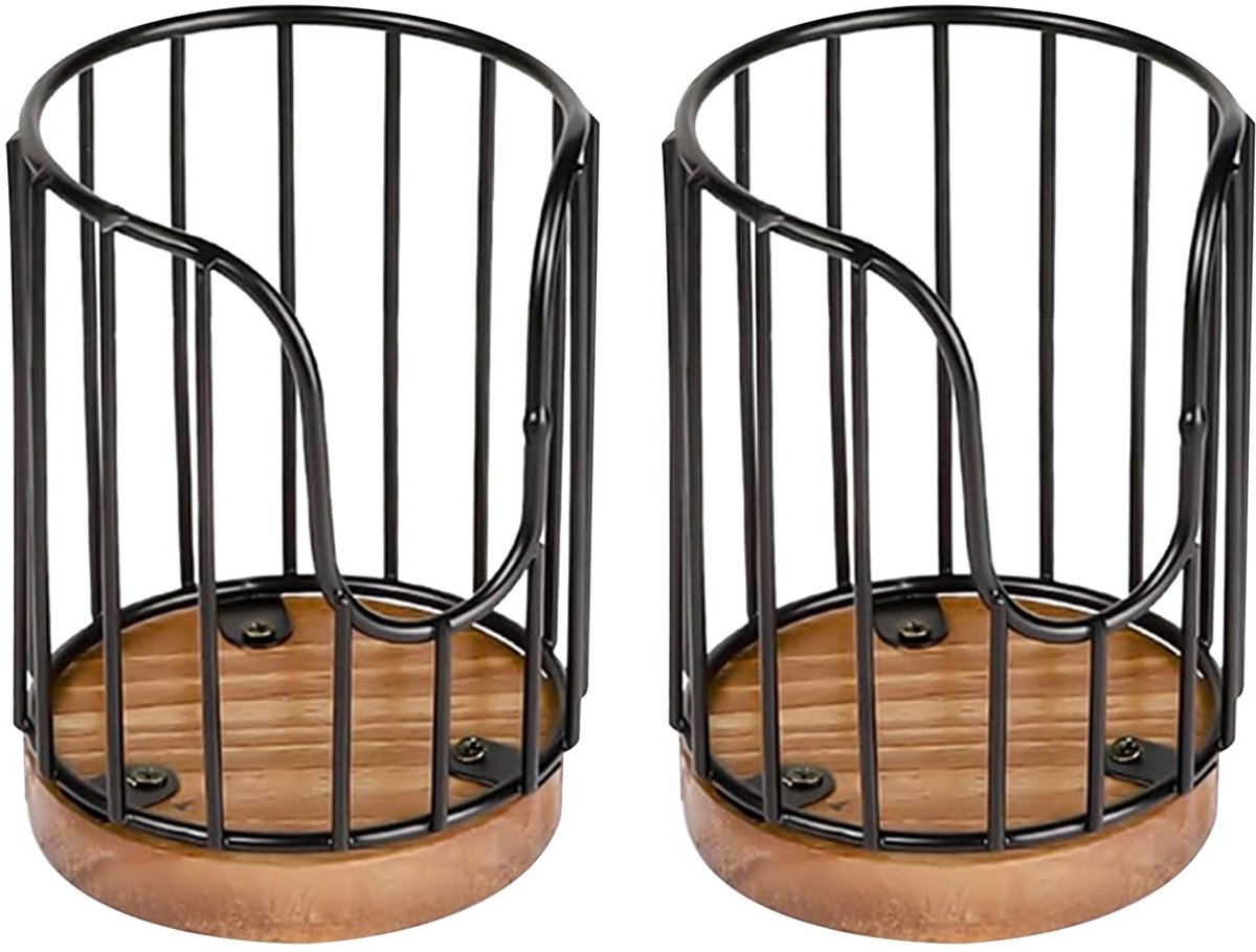 My Ninki ® Stijlvolle Multifunctionele Opbergrekken met Houten Basis voor Thuis en Kantoor